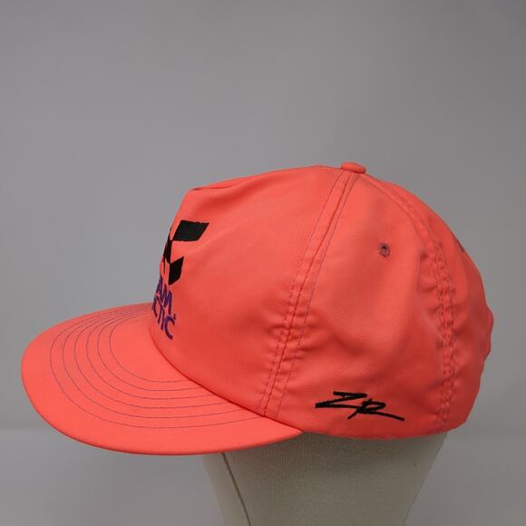 Team Arctic Wear Snapback Hat Pink One Size Solid Vent Holes Vintage USA - Picture 3 of 10